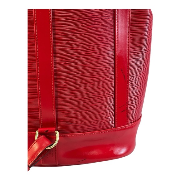 LOUIS VUITTON Red Leather Randonne EPI Shoulder Bag NEW WITHOUT TAGS - Picture 13 of 16